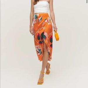 Reformation silk Sabine skirt